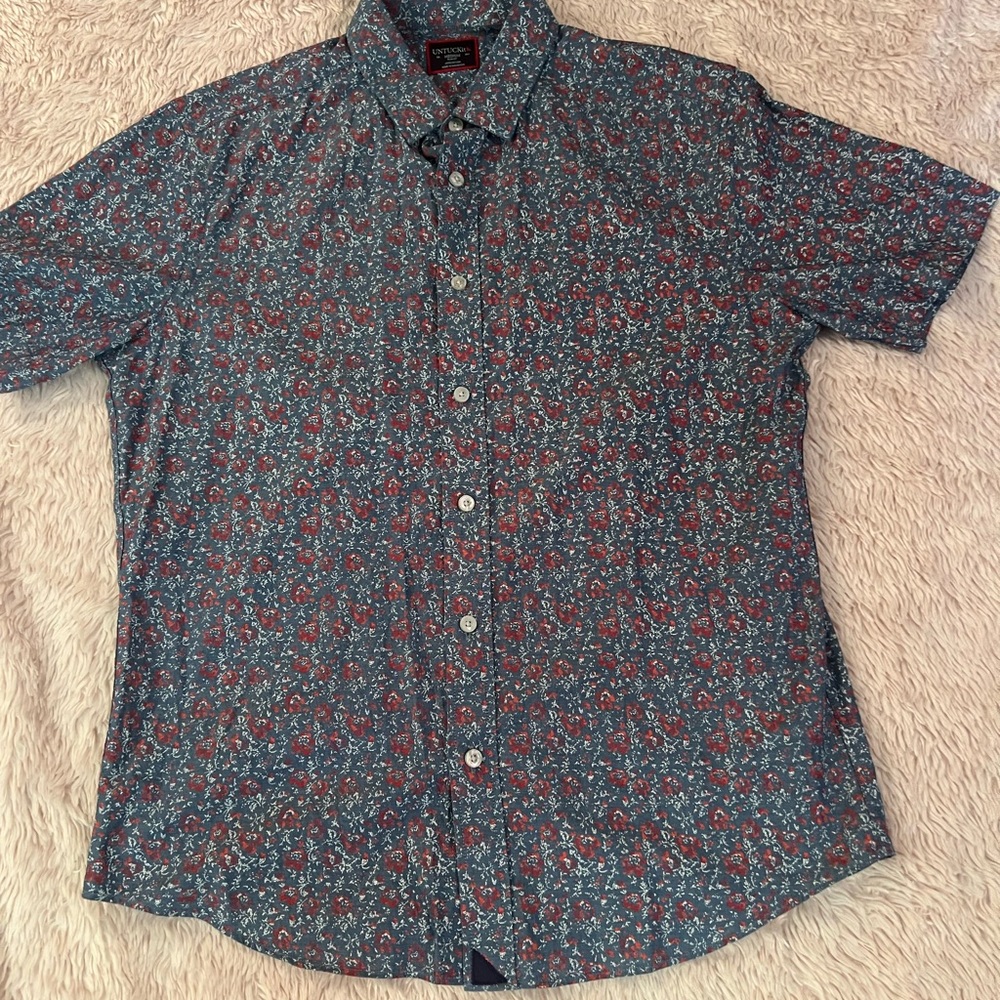 Floral Blue Shirt